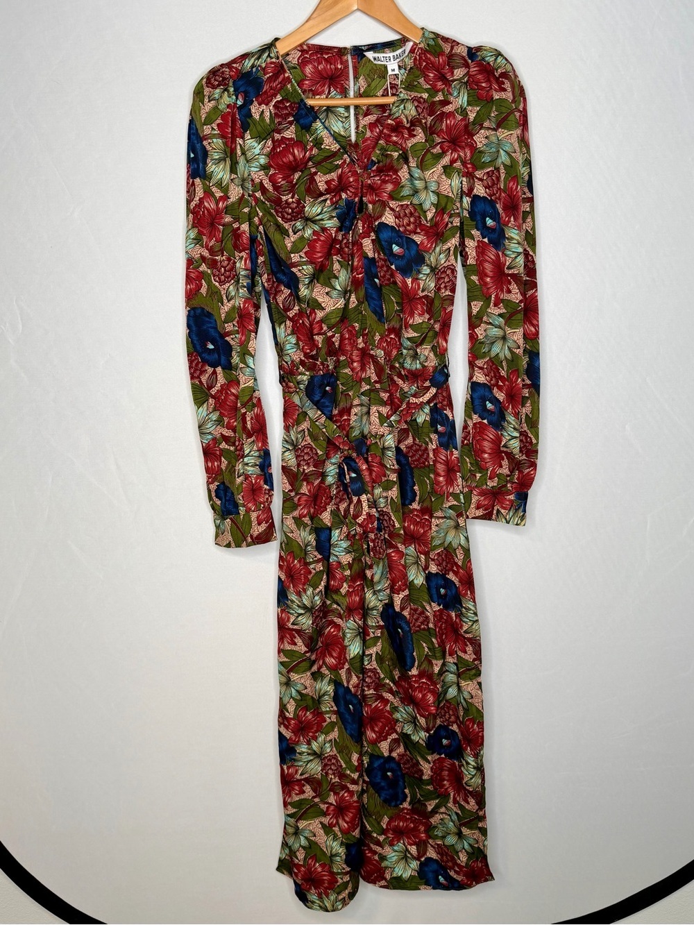 NWT! Walter Baker VIVA MIDI DRESS in color ROYAL GARDEN. Size Medium - Picture 5 of 13